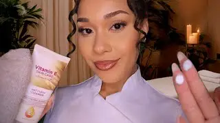 Soothing ASMR Facial | Calming Makeup Removal & Face Mask for Deep Sleep