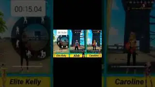 ALOK VS KELLY VS CAROLINE SPEED TEST FREE FIRE