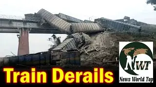 Freight Train Derails in Bihar, India