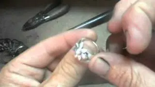 Silver Spinning Daisy Ring