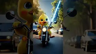 The Cool Lightsaber of the Little Yellow Chick 🐥 Amazed #chicks #chickstory #shortsfeed #shorts