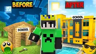 NOOB vs PRO : I Rebuilt A Broken School Build In Minecraft!!!