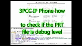 3PCC IP Phone how to check the PRT file is debug level