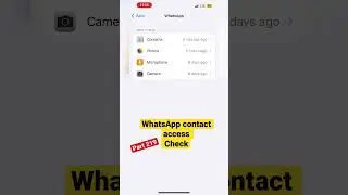 WhatsApp contact access check in iPhone 14 pro max || part 219 || #shortvideo #iphone #ytshorts