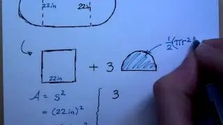 Prealgebra - Part 107 (Area of Non-regular Shape)
