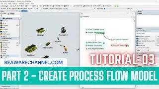 Create process flow model | Part 2 Flexsim process flow tutorial | Process Simulation | LeanSimCorp