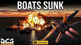 F-18C Hornets Sink Iranian Patrol Boats | DCS Persian Gulf