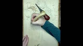 Relief woodblock printing &ldquo;Cold Lake&rdquo;