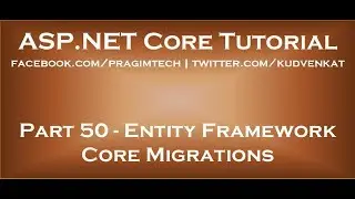 Entity framework core migrations