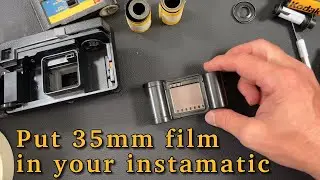 Watch me struggle and succeed getting 35mm in a 126 cartridge for my Instamatic Cameras by Kodak