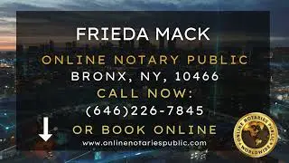 Frieda Mack, Online Notary Public, Bronx, NY, 10466