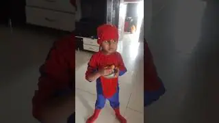 Spiderman eating kaaja 😂😜😍#love #viral #innocent #funny #sweet