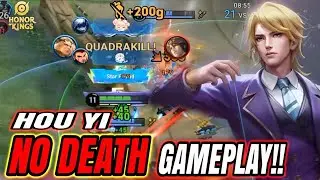 QUADRA KILL & NO DEATH!! HOU YI IS SO BROKEN! | BUILD & ARCANA | HONOR OF KINGS | 119