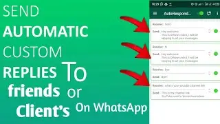 How to setup auto reply on any Whatsapp version