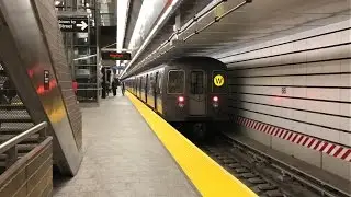 NYC Subway HD 60fps: Riding Kawasaki R68A W Train (Whitehall St. to 96th St. / 2nd Avenue) 5/12/17