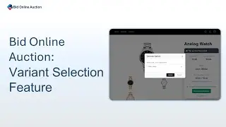 Bid Online Auction &ndash; Variant Selection Made Easy