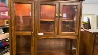 3-4-25 Online Estate Auction: Lot 71 Oak Display Cabinet or Bar