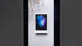 Watercolor galaxy for beginners❤️✨️ #satisfyingart #galaxyart #watercolorpainting #polaroidpainting