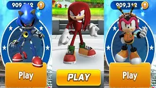 Metal Sonic in Sonic Dash vs Sonic Boom Knuckles vs Sonic Dash Cream Racing Battle Gameplay