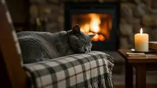 Comfort Sleep Cat Music 432Hz 🐾 Fireplace Warmth For Deep Relaxation, Healing, And Calm