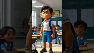 Little cute Bajrangbali 🚩 AI 3D cartoon Animation Video | Bal Hanuman Chalisa #shortsfeed #shorts
