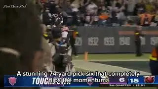 74-Yard Pick Six! 🔥 Bears vs Vikings Highlight | First Down Hub #NFL #ChicagoBears #BearsVsVikings 