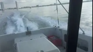 Speed test catamaran Nissan Suncat 8. Diesel Volvo Penta AD31P 105h.p./3250rpm