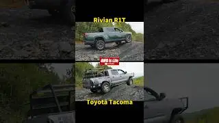 Rivian vs Toyota Offroad suspension flex comparison #rivian #r1t #toyota #tacoma #offroad