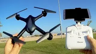 MJX X708P Optical Flow Strong WiFi FPV Drone Flight Test Review