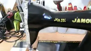 0番糸＝24番針＝6ミリ厚　試縫い　卓上手回しミシン　レザークラフト　レトロミシン