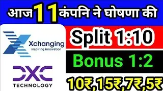 Xchanging Solution●Modison +11 Stocks Declared High Dividend Bonus Stock Split with Ex Date's