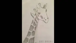 How to draw a Giraffe head: Pencil Sketch Tutorial by Art Hours