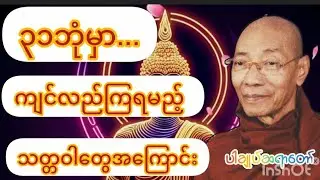 ၃၁ဘုံမှာကျင်လည်ကြမည့်သတ္တဝါတွေအကြောင်းတရားတော်#ပါချုပ်ဆရာတော်တရားများစုစည်းရာ 
