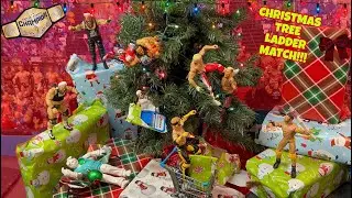 CHRISTMAS TREE HARDCORE PRESENT LADDER MATCH | United States Championship | WWE Action Figure Match!