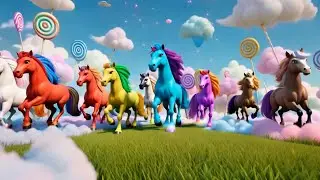 Rainbow Gallop Parade 🌈🐴 | Fun Animal Songs & Dance Adventure for Kids 🎶