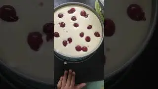 Simple cherry cheese cake  #cheesecake #cherries #bake #desserts #delicioso #yummyfood #baking