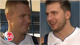 Kristaps Porzingis wanted to come back early to play with Luka Doncic | 2019 NBA Media Day