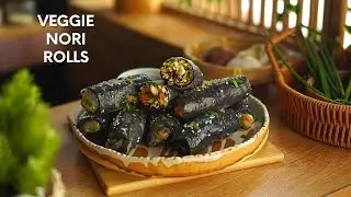 How to cook Veggie Nori Rolls | Vegetable Seaweed Rolls Recipe