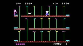 Mr. Chin (TI-99/4A). NTSC. Skill 1. Score: 42 300. Round: 8 #retrogaming #games #gameplay #gaming