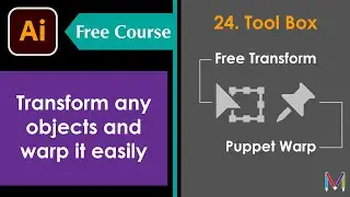 Free Transform Tool Illustrator | Puppet Warp Tool | Adobe Illustrator tutorials (Hindi - हिंदी)