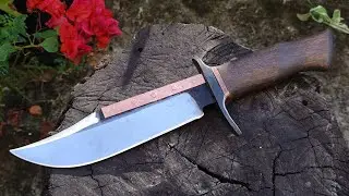 Knife Making -  Making a Bowie Knife from a Truck Spring