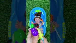 4 Minutes Satisfying Video Mixing Funny Candy ASMR & Make Up in 3 Bathtubs with Magic M&M's Slime
