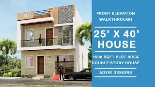 FRONT ELEVATION 25 X 40 HOUSE DESIGN