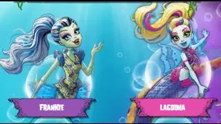 Monster High Frankie and Lagoona Swimming (FULL GAMEPLAY)