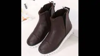 Plus wool short boots thick short drum shoes.avi