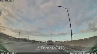 Driving on a sunny day in winter in Toronto. #hwy401 #wardenavenue