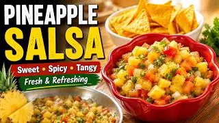 Fresh Pineapple Salsa 🍍 | Sweet & Spicy Vegan Dip | Healthy Veg Recipe
