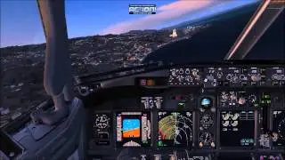 FSX PMDG 737 | Madeira Airport | Approach and Landing