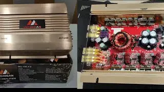 Internal parts of Michigan 150x4 four channel amplifier