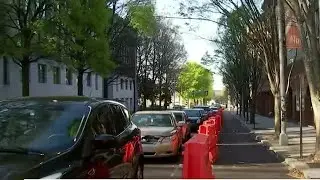 ATLDOT begins bike lane installation, lane reduction downtown